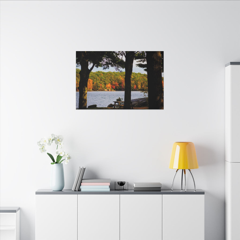 Autumn Lakeside Retreat Landscape