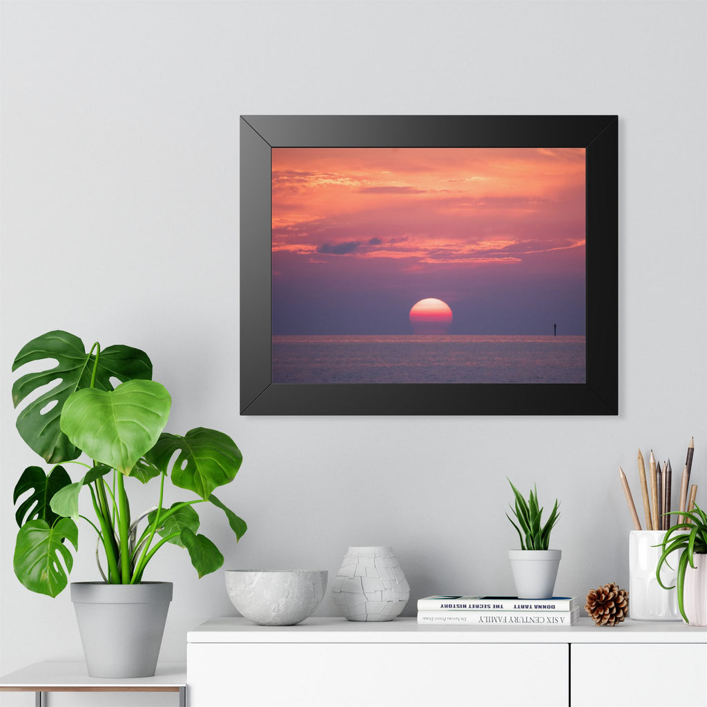 Florida Keys Sunset Framed Poster — Serene Coastal Wall Art