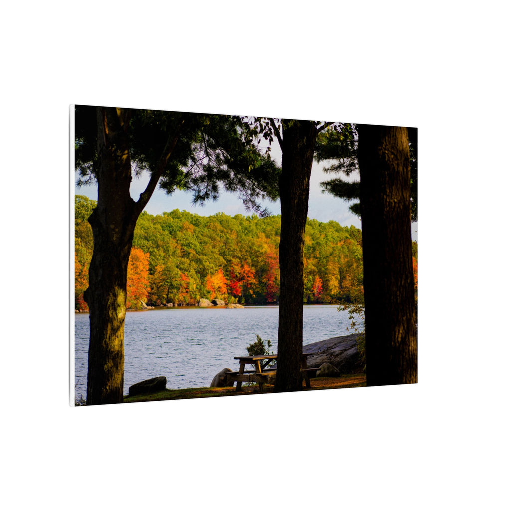 Autumn Lakeside Retreat Landscape