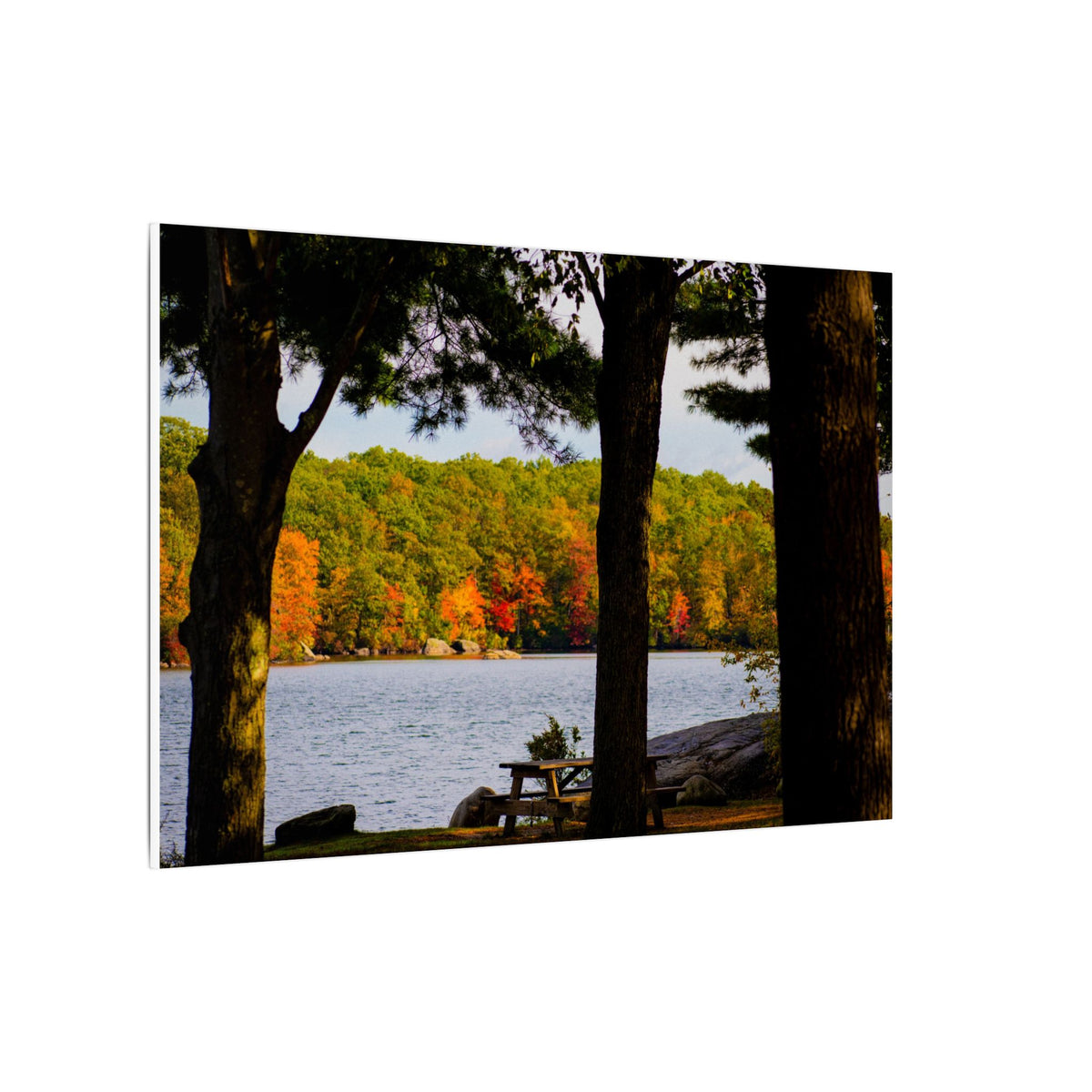Autumn Lakeside Retreat Landscape