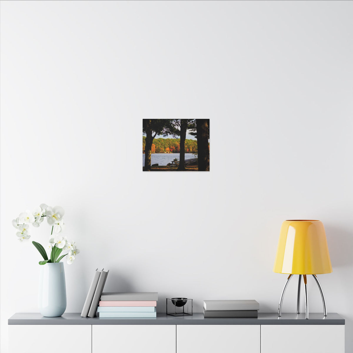 Autumn Lakeside Retreat Landscape