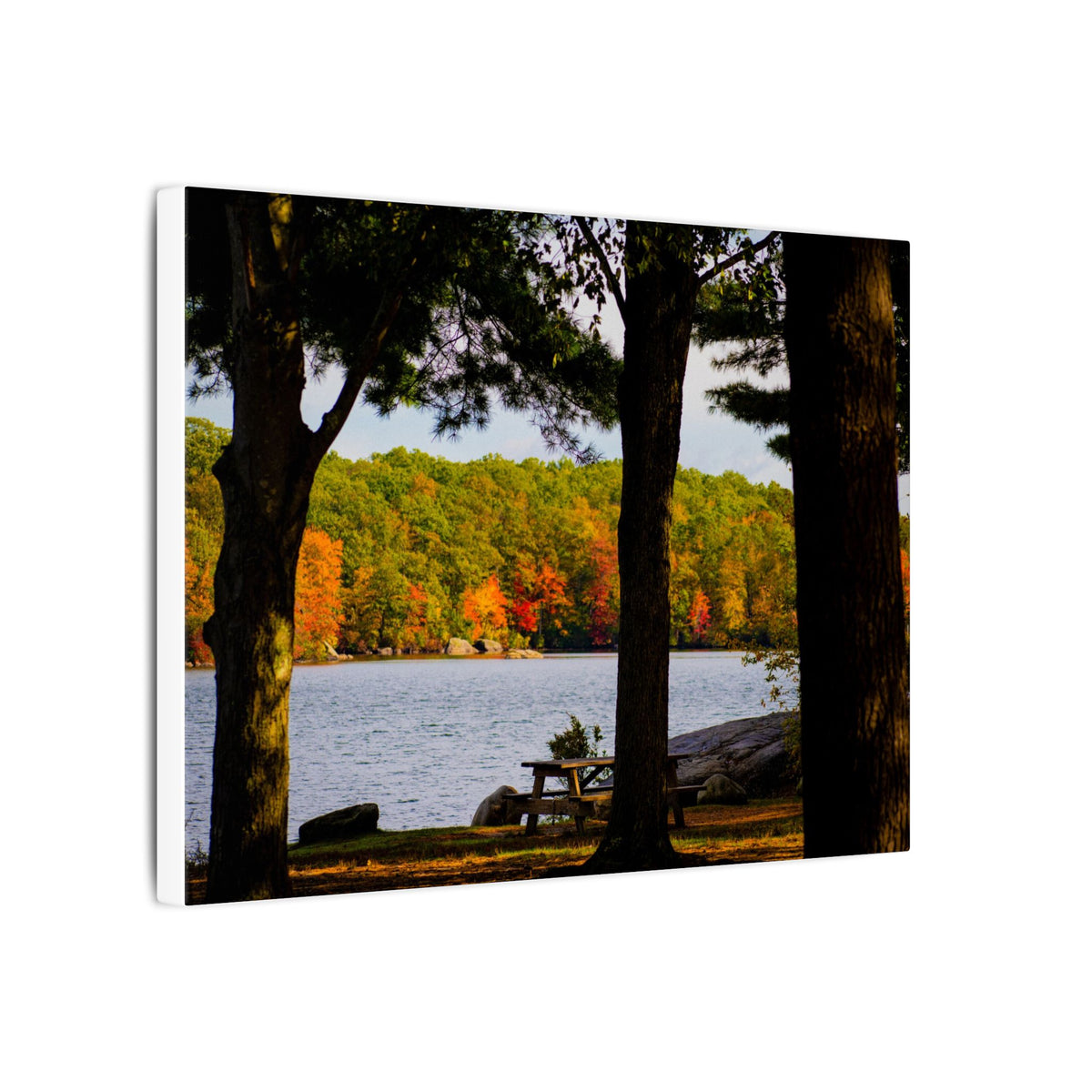 Autumn Lakeside Retreat Landscape