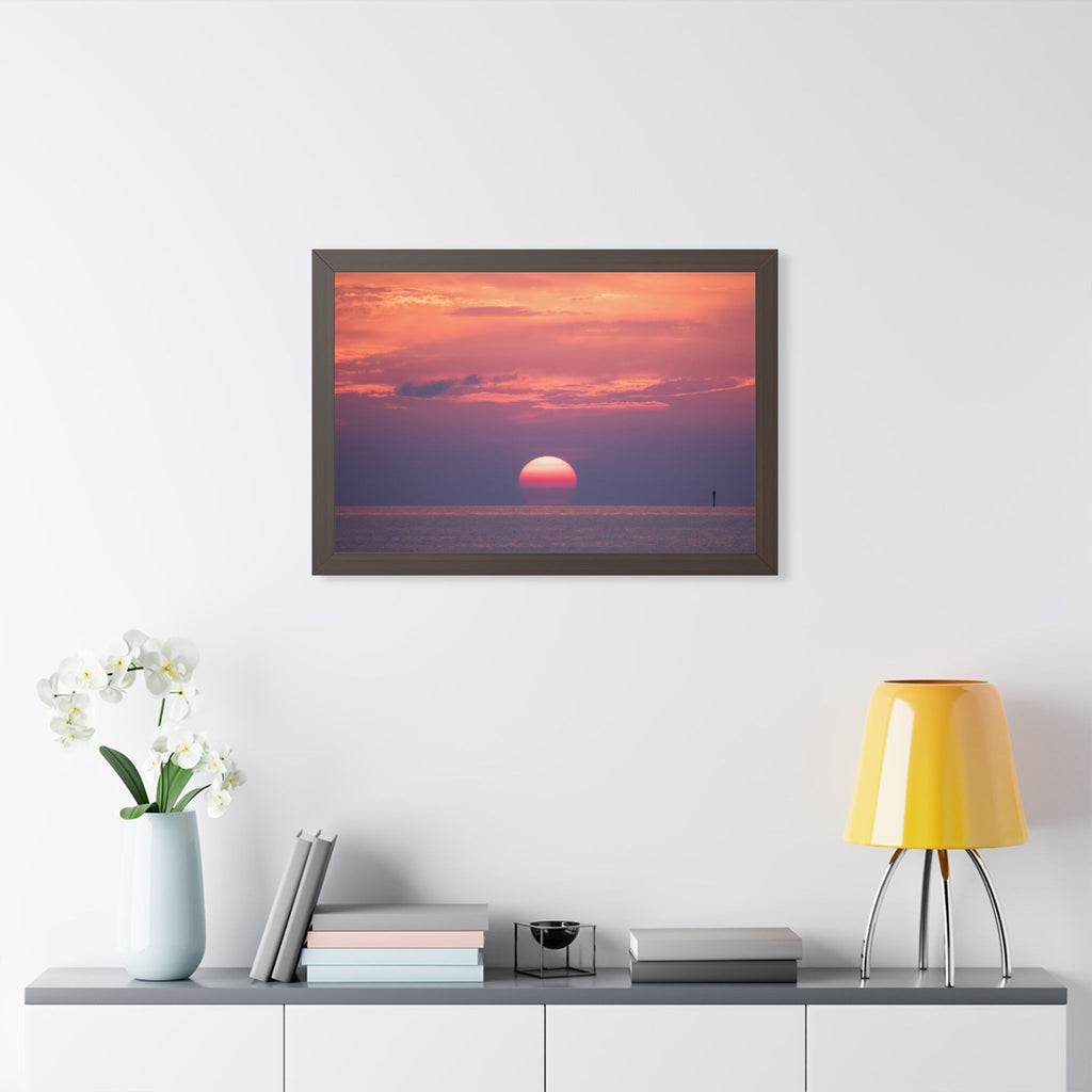 Florida Keys Sunset Framed Poster — Serene Coastal Wall Art