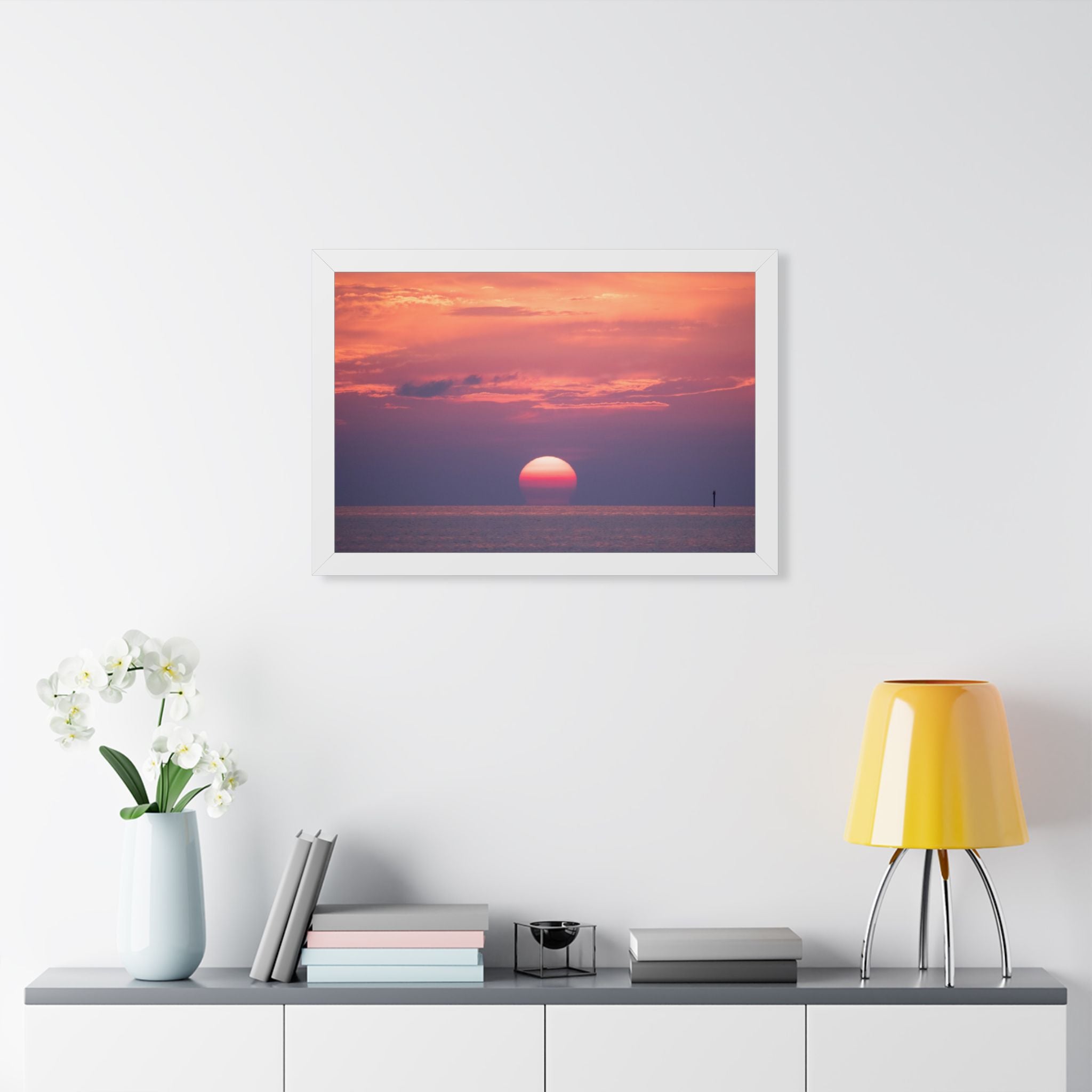 Florida Keys Sunset Framed Poster — Serene Coastal Wall Art