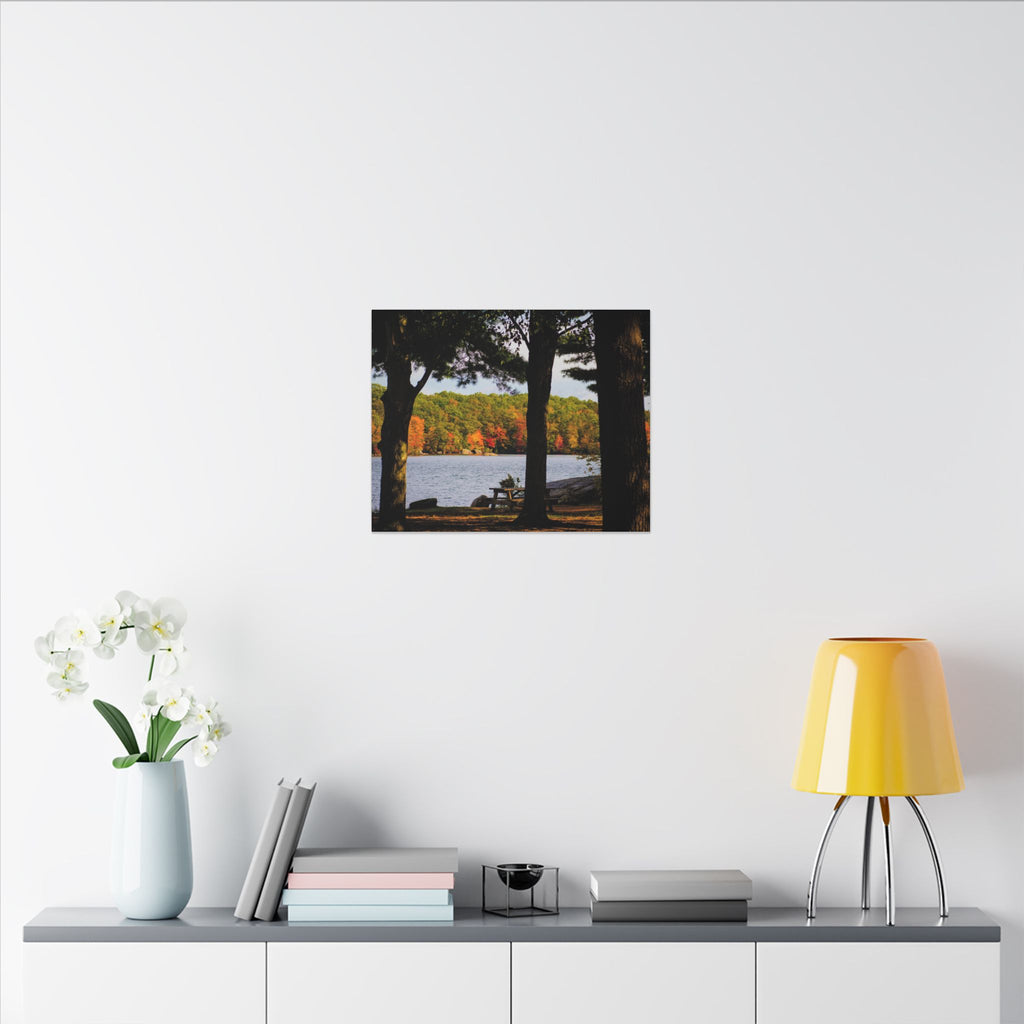 Autumn Lakeside Retreat Landscape