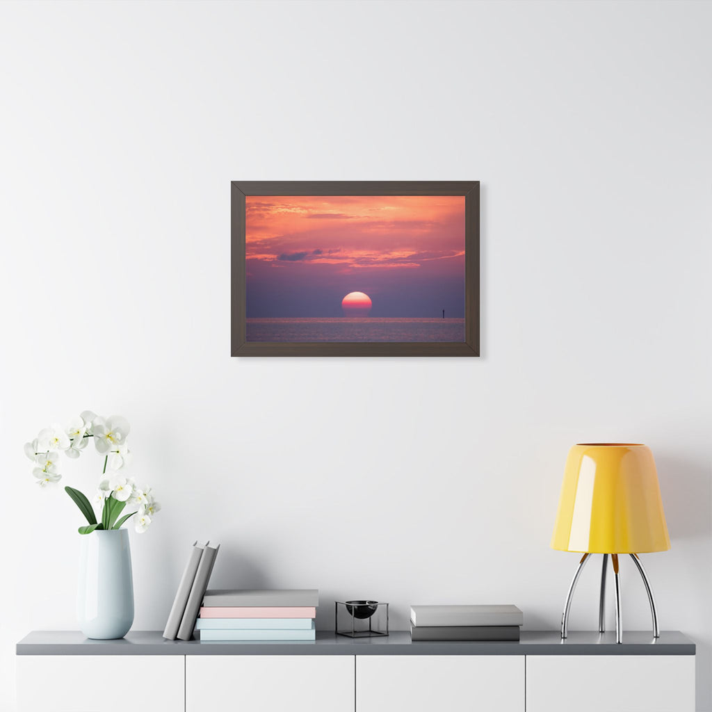 Florida Keys Sunset Framed Poster — Serene Coastal Wall Art