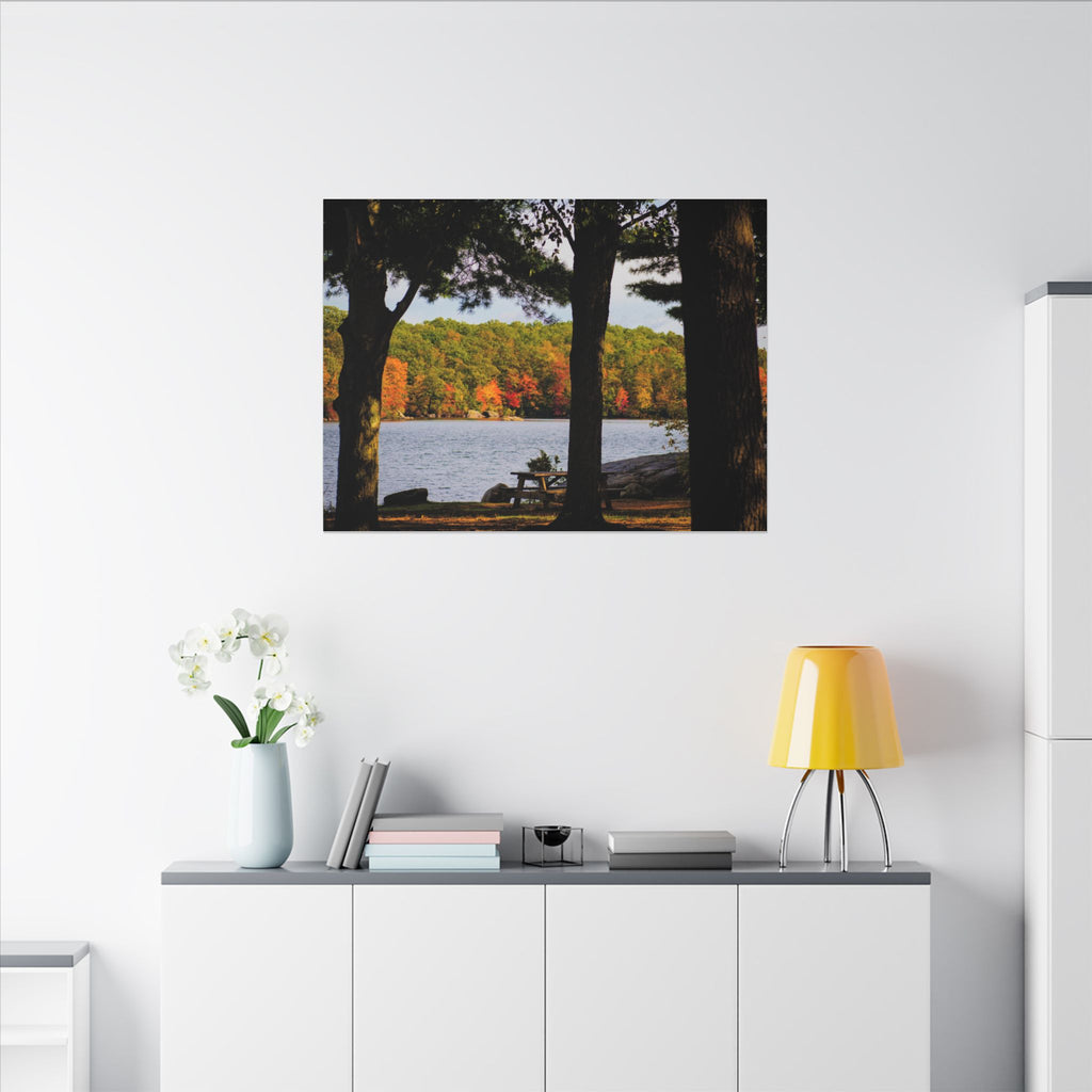 Autumn Lakeside Retreat Landscape