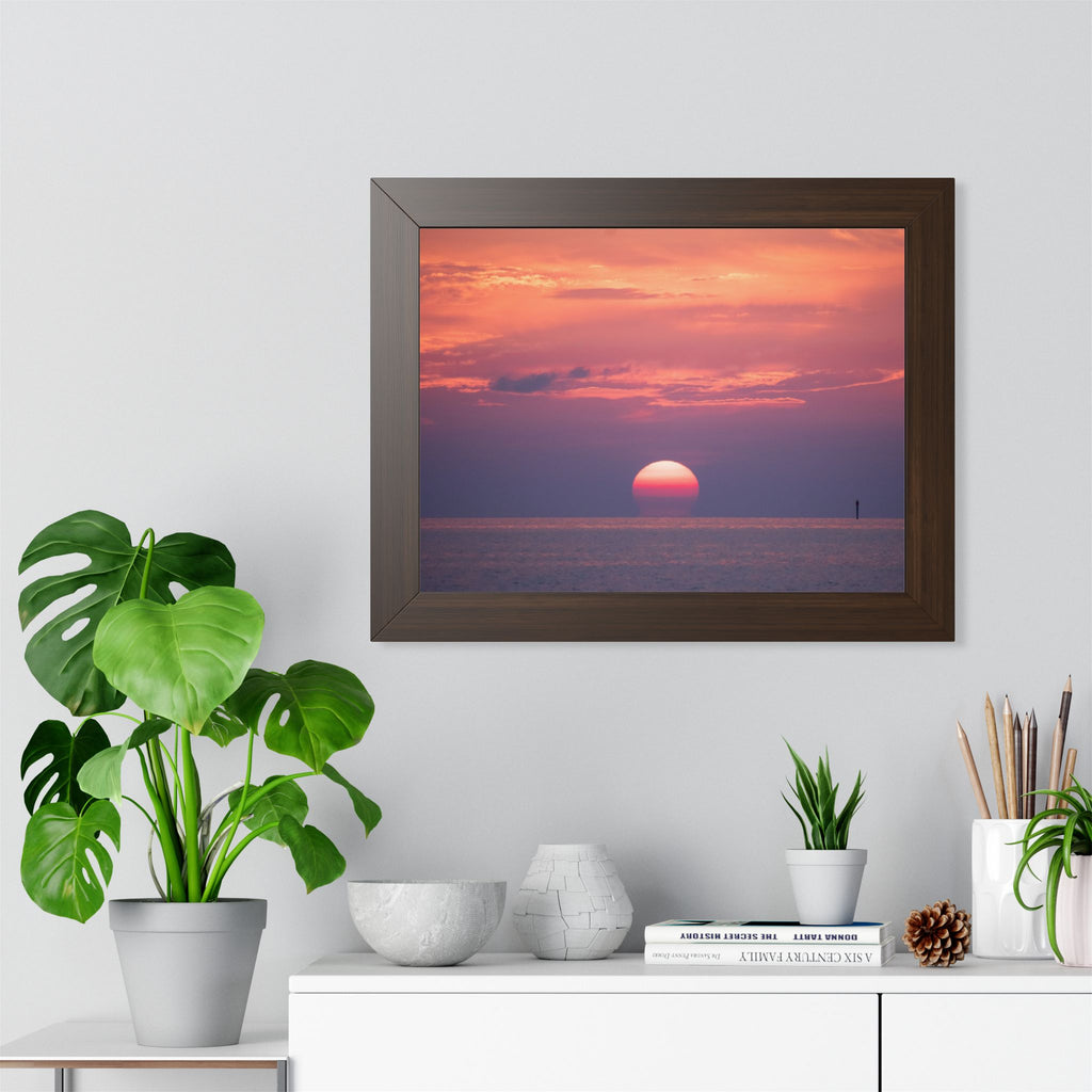 Florida Keys Sunset Framed Poster — Serene Coastal Wall Art