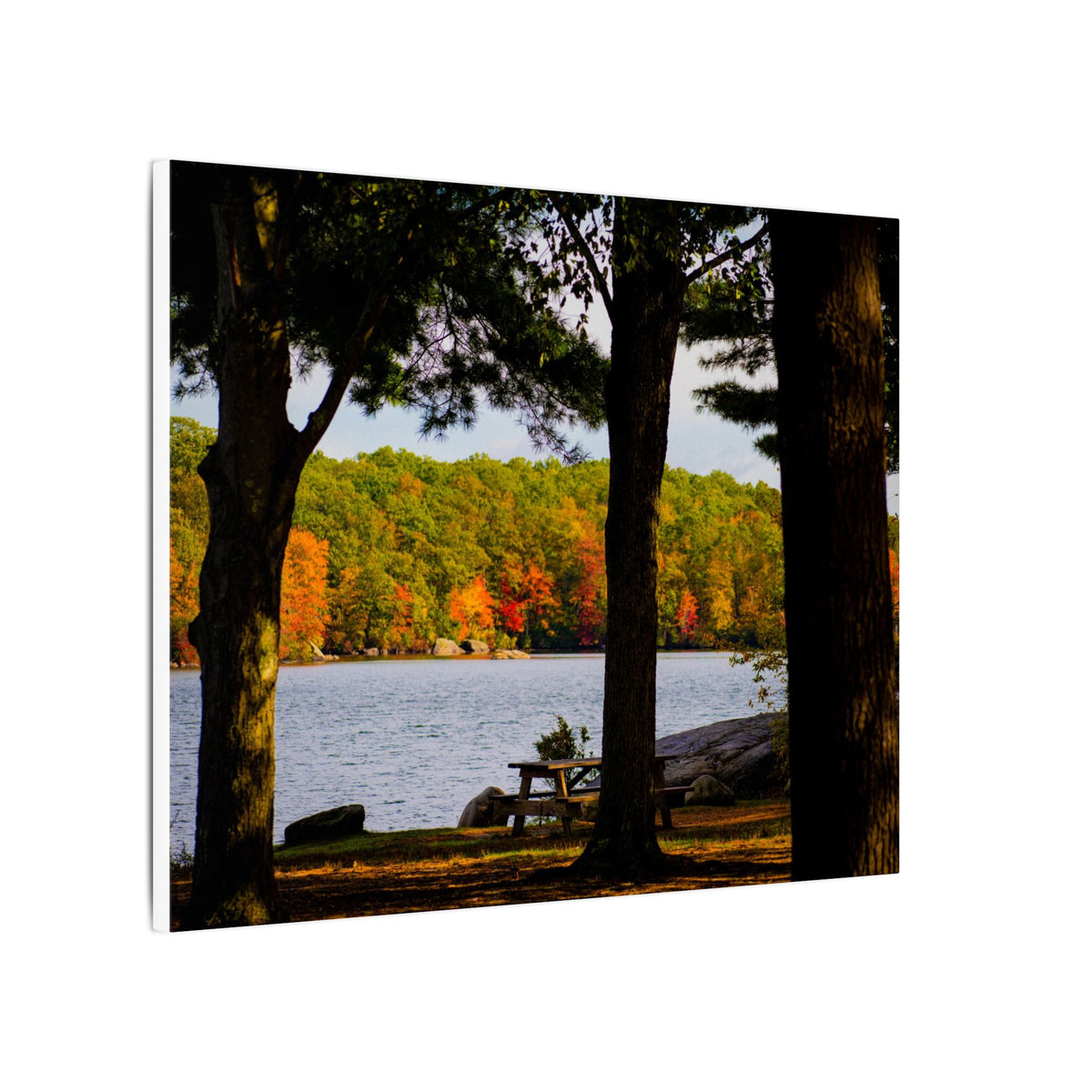 Autumn Lakeside Retreat Landscape
