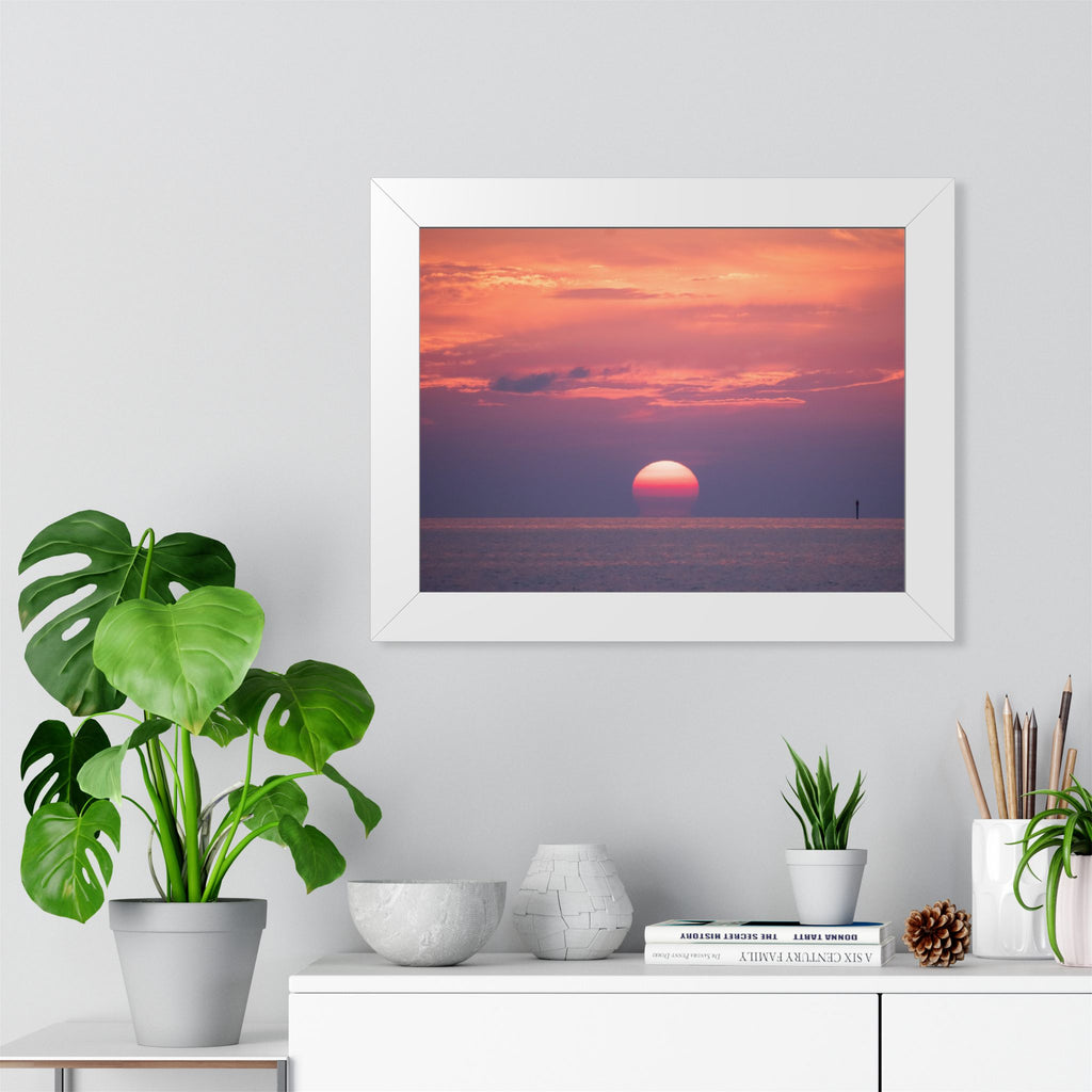 Florida Keys Sunset Framed Poster — Serene Coastal Wall Art