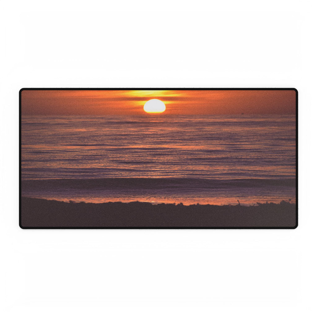 Ocean Sunset Desk Mat — Large Coastal Mousepad for Home Office
