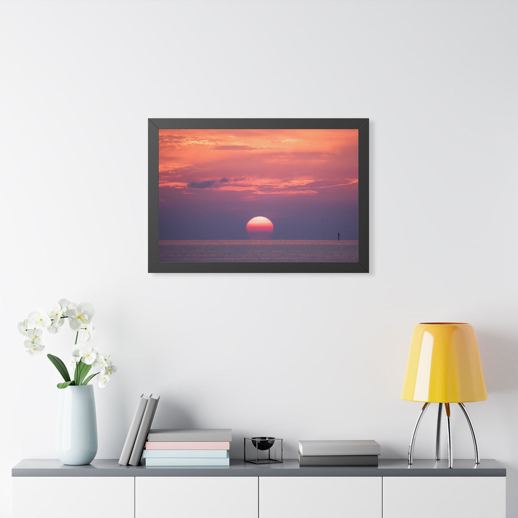Florida Keys Sunset Framed Poster — Serene Coastal Wall Art