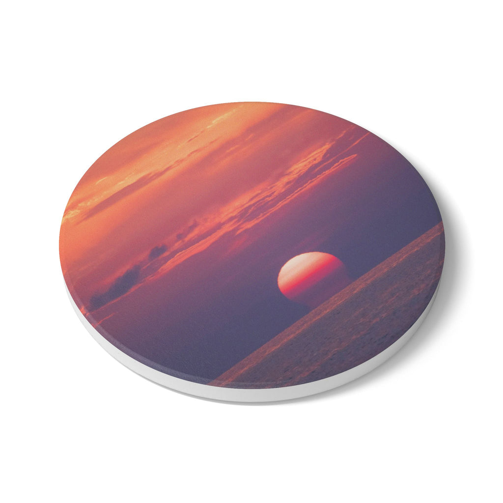 Sunset Ocean Ceramic Coaster