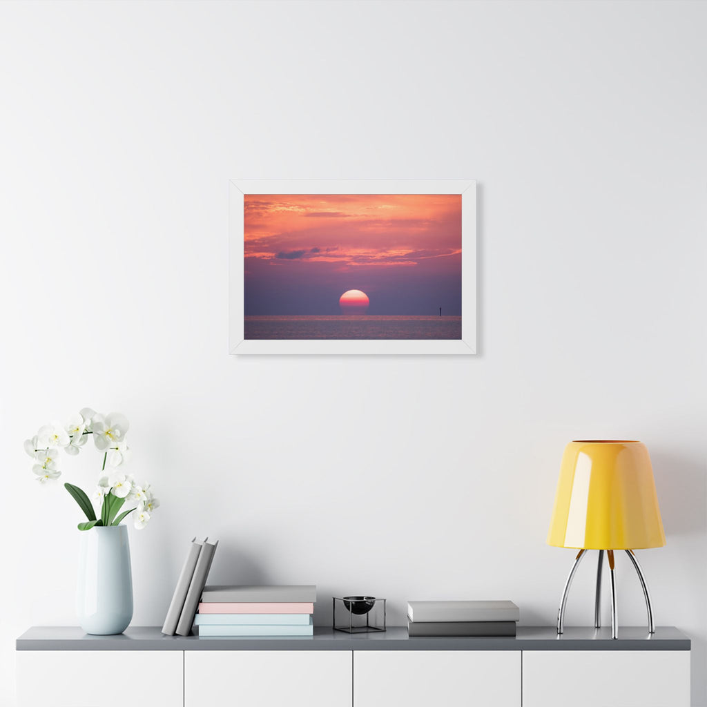 Florida Keys Sunset Framed Poster — Serene Coastal Wall Art