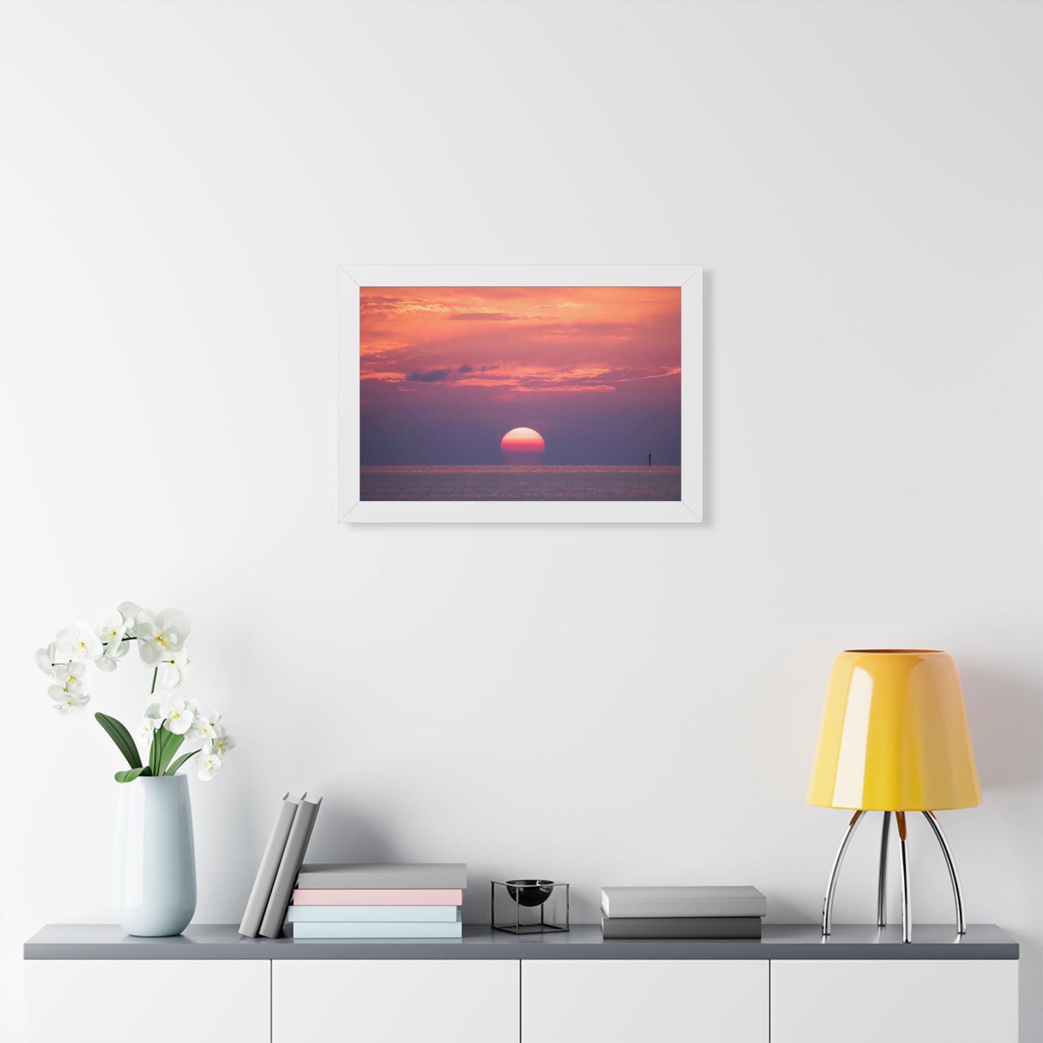 Florida Keys Sunset Framed Poster — Serene Coastal Wall Art