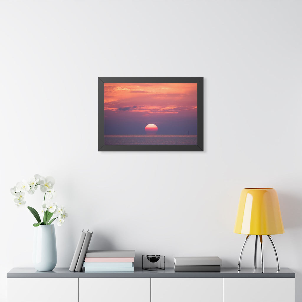 Florida Keys Sunset Framed Poster — Serene Coastal Wall Art