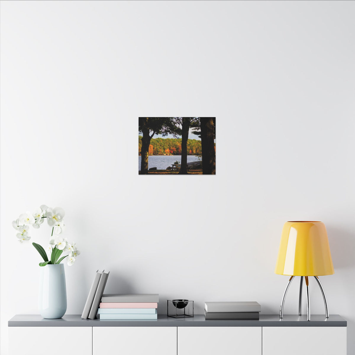 Autumn Lakeside Retreat Landscape