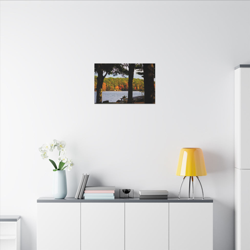 Autumn Lakeside Retreat Landscape